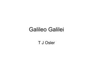 Galileo Galilei T J Osler