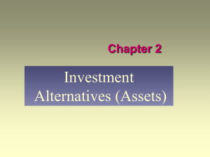 Investment Alternatives (Assets) Chapter 2