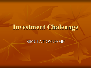Investment Chalennge SIMULATION GAME