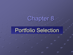 Chapter 8 Portfolio Selection