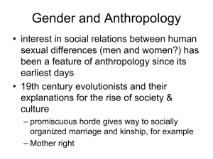 Gender and Anthropology
