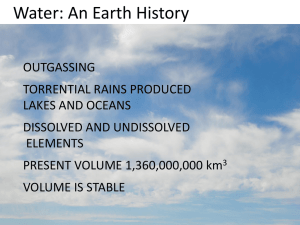 Water: An Earth History