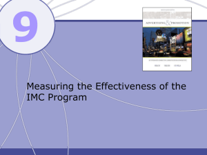 9 Measuring the Effectiveness of the IMC Program