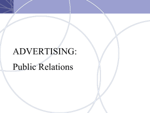 ADVERTISING: Public Relations