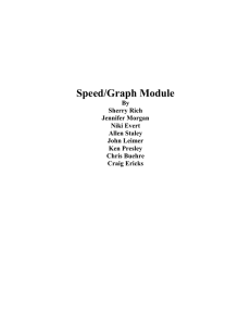 Speed/Graph Module  By Sherry Rich