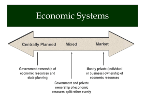 Economic Systems Market Mixed Centrally Planned