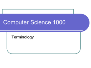 Computer Science 1000 Terminology