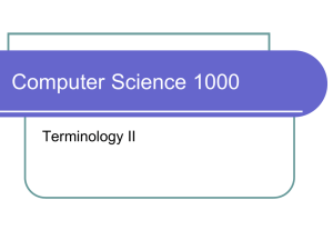 Computer Science 1000 Terminology II