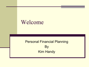 Welcome Personal Financial Planning By Kim Handy