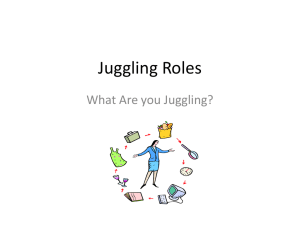 Juggling Roles What Are you Juggling?