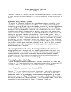 Bylaws of the College of Education Final Draft (5-11-11)