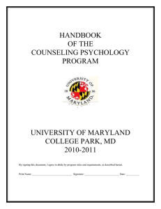 HANDBOOK OF THE COUNSELING PSYCHOLOGY