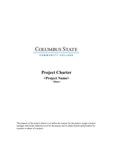 Project Charter &lt;Project Name&gt; &lt;Date&gt;