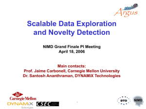 Scalable Data Exploration and Novelty Detection