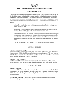 BY-LAWS OF THE FORT BRAGG BAND BOOSTERS revised 5/6/2015