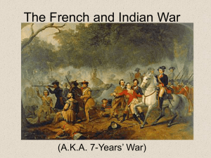 The French and Indian War Years’ War) (A.K.A. 7-