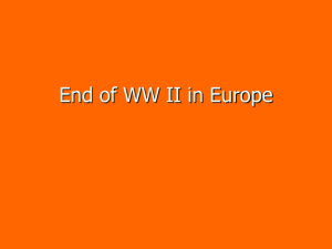 End of WW II in Europe