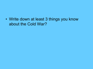 • Write down at least 3 things you know