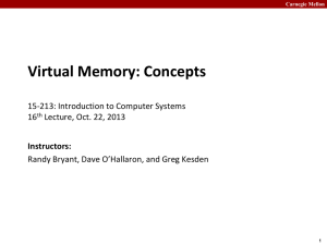 Virtual Memory: Concepts