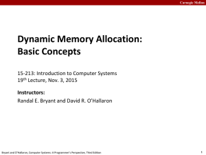 Dynamic Memory Allocation: Basic Concepts