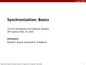 Synchronization: Basics