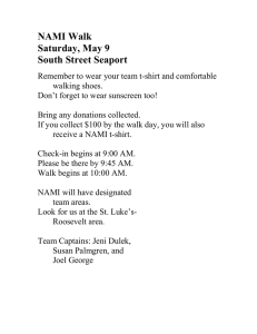 NAMI Walk Saturday, May 9 South Street Seaport