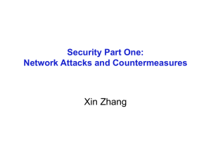 Xin Zhang Security Part One: Network Attacks and Countermeasures