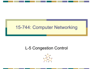 15-744: Computer Networking L-5 Congestion Control