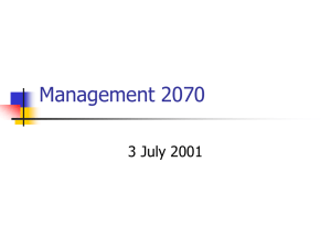 Management 2070 3 July 2001
