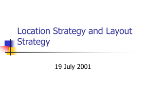 Location Strategy and Layout Strategy 19 July 2001