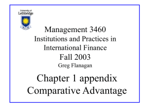 Chapter 1 appendix Comparative Advantage Management 3460 Fall 2003