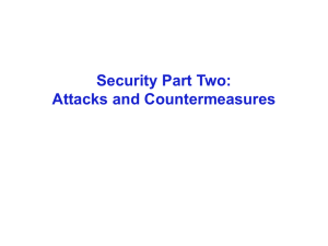 Security Part Two: Attacks and Countermeasures