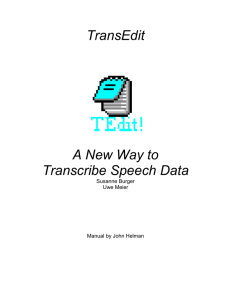 TransEdit  A New Way to Transcribe Speech Data