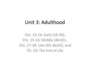 Unit 3: Adulthood