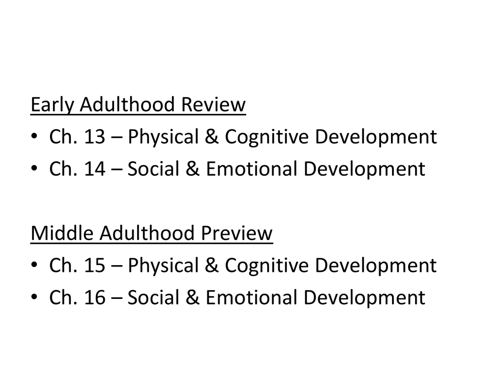 Intellectual development hotsell of early adulthood