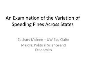An Examination of the Variation of Speeding Fines Across States