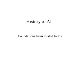 History of AI Foundations from related fields