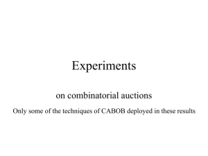 Experiments on combinatorial auctions