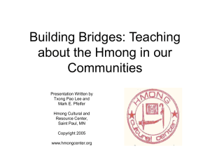 Building Bridges: Teaching about the Hmong in our Communities