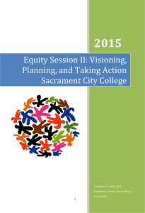 2015 Equity Session II: Visioning, Planning, and Taking Action Sacrament City College