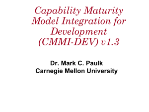 Capability Maturity Model Integration for Development (CMMI-DEV) v1.3