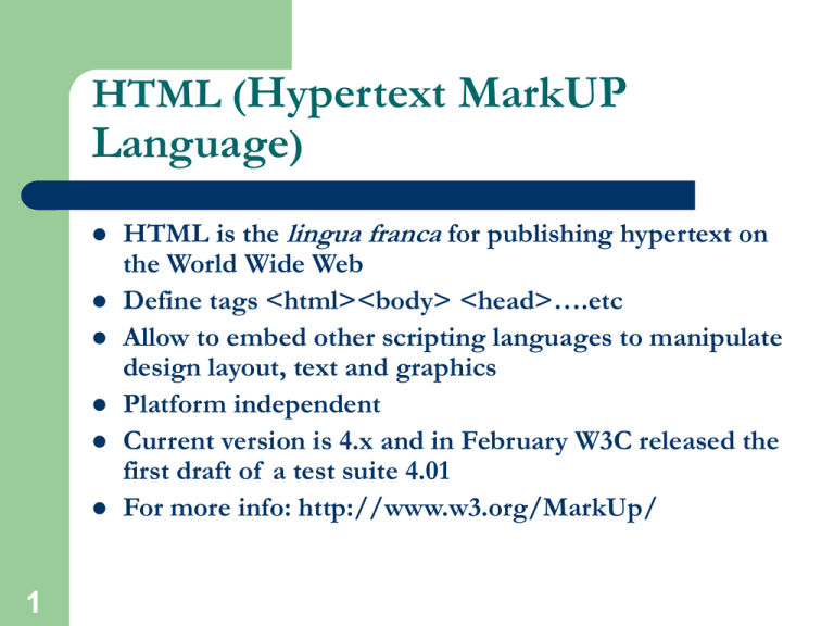 What Is The Purpose Of A Markup Language