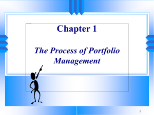 Chapter 1 The Process of Portfolio Management 1