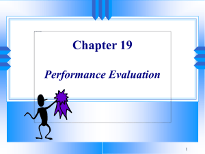 Chapter 19 Performance Evaluation 1