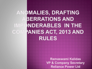 Ramaswami Kalidas VP &amp; Company Secretary Reliance Power Ltd