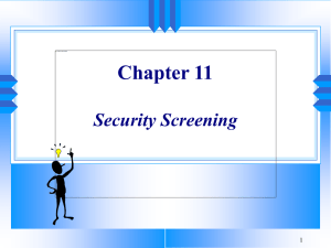 Chapter 11 Security Screening 1