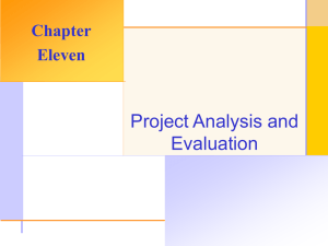 Project Analysis and Evaluation Chapter Eleven
