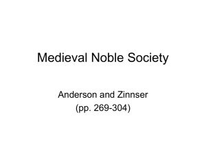 Medieval Noble Society Anderson and Zinnser (pp. 269-304)