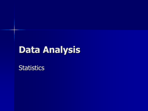 Data Analysis Statistics