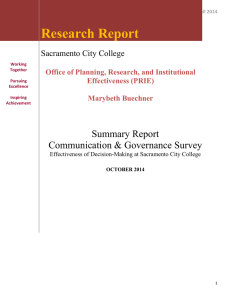 Research Report  Summary Report Communication &amp; Governance Survey